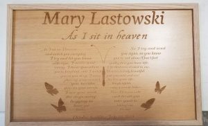 Laser engraved gift