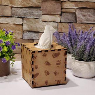 engraved bear tracks tissue box
