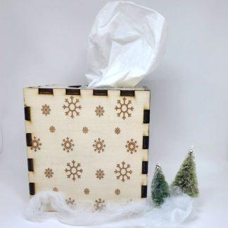 Snowflake tissue box cover