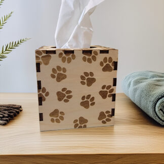 dog paw print tissue box