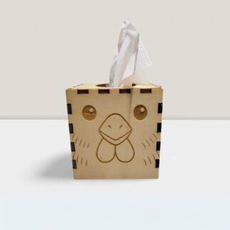 chicken tissue box laser engraved